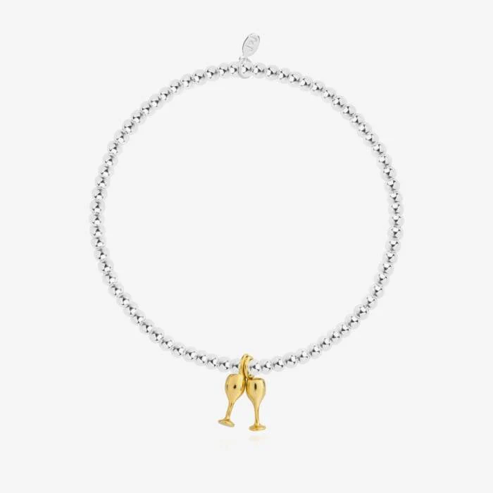 Joma Jewellery A Little 'Great Minds Drink Alike' Bracelet In Silver Plating - Image 2