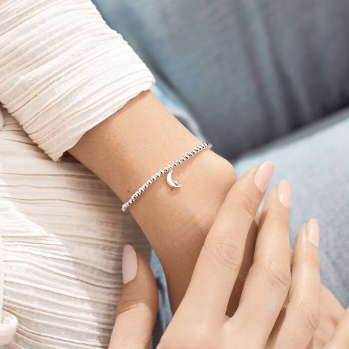 Joma Jewellery A Little 'Love You To The Moon And Back' Bracelet In Silver Plating - Image 2
