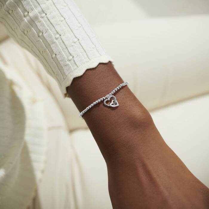 Joma Jewellery A Little 'Mother And Daughter' Stretch Bracelet In Silver Plating - Image 2