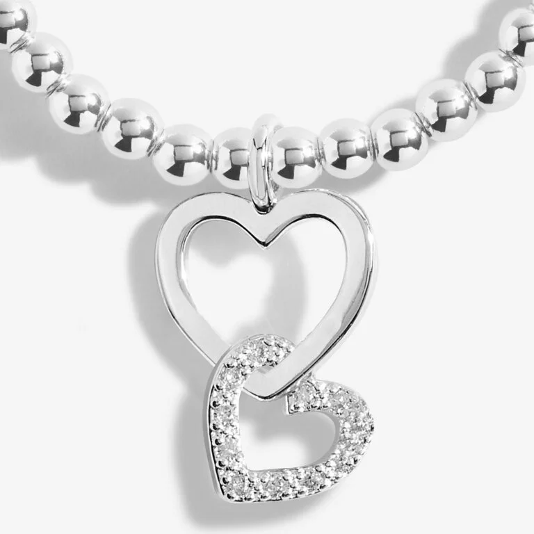 Joma Jewellery A Little 'Mother And Daughter' Stretch Bracelet In Silver Plating - Image 3
