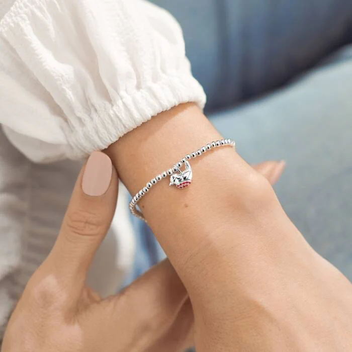 Joma Jewellery A Little 'Robins Appear When Loved Ones Are Near' Silver Plated Stretch Bracelet - Image 2