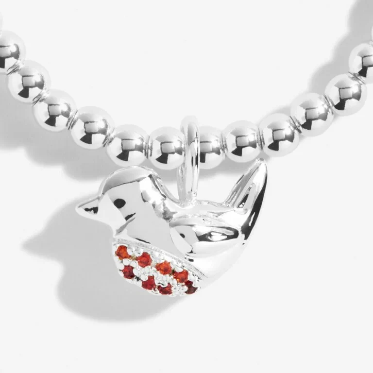 Joma Jewellery A Little 'Robins Appear When Loved Ones Are Near' Silver Plated Stretch Bracelet - Image 3