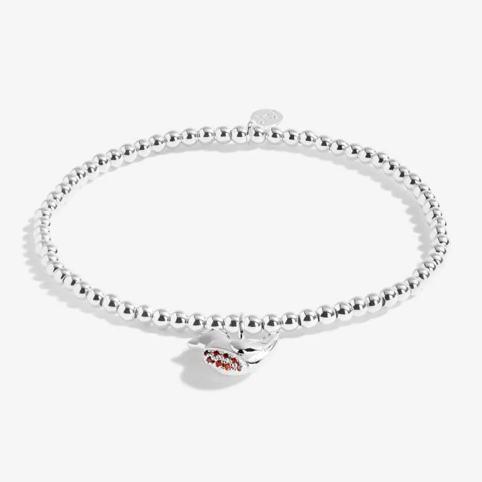 Joma Jewellery A Little 'Robins Appear When Loved Ones Are Near' Silver Plated Stretch Bracelet - Image 4