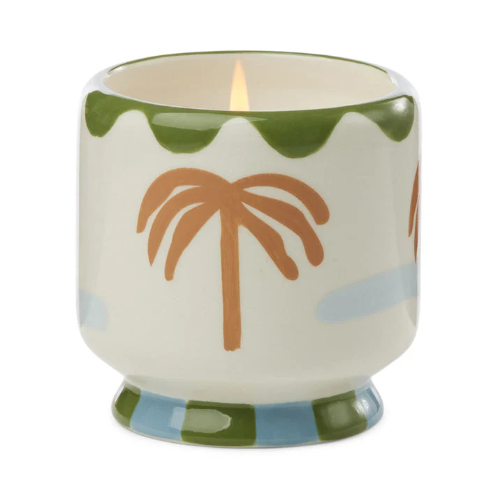 Designworks Collective Adopo Palm Tree Ceramic Candle - Lush Palms Boxed - Image 2