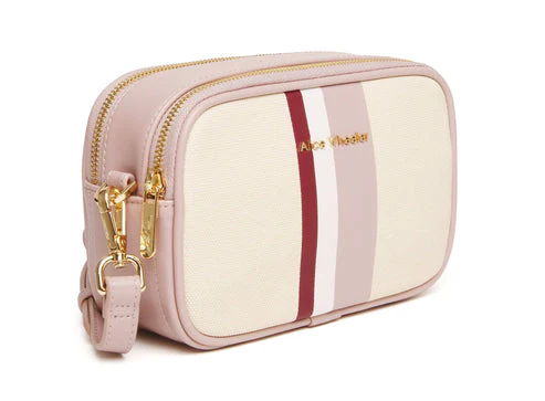 Alice Wheeler London Pink Stripe Madrid  Crossbody Bag - Image 3