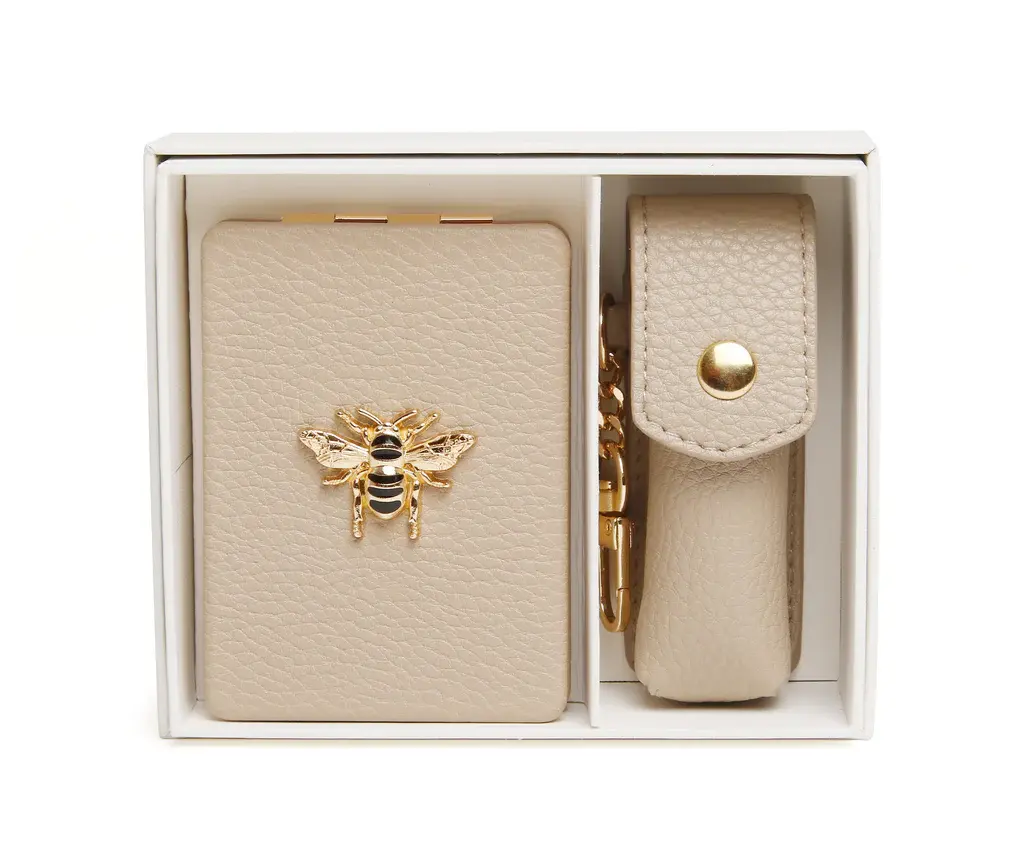 Alice Wheeler Oblong Compact Mirror & Liptick Holder Gift Set - Image 6