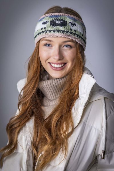 Aran Sheep Headband - Blush - Image 2
