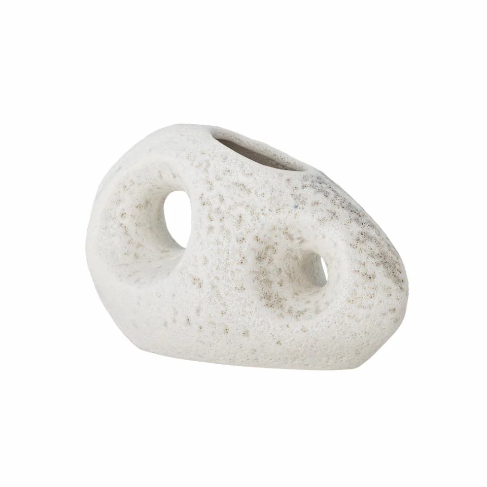 Bloomingville Caia Vase White Stoneware Double - Image 2