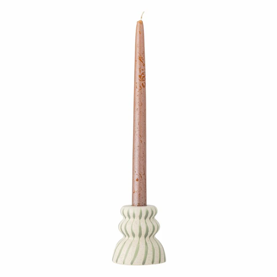 Bloomingville Gabin Candle Holder Green Stoneware - Image 2