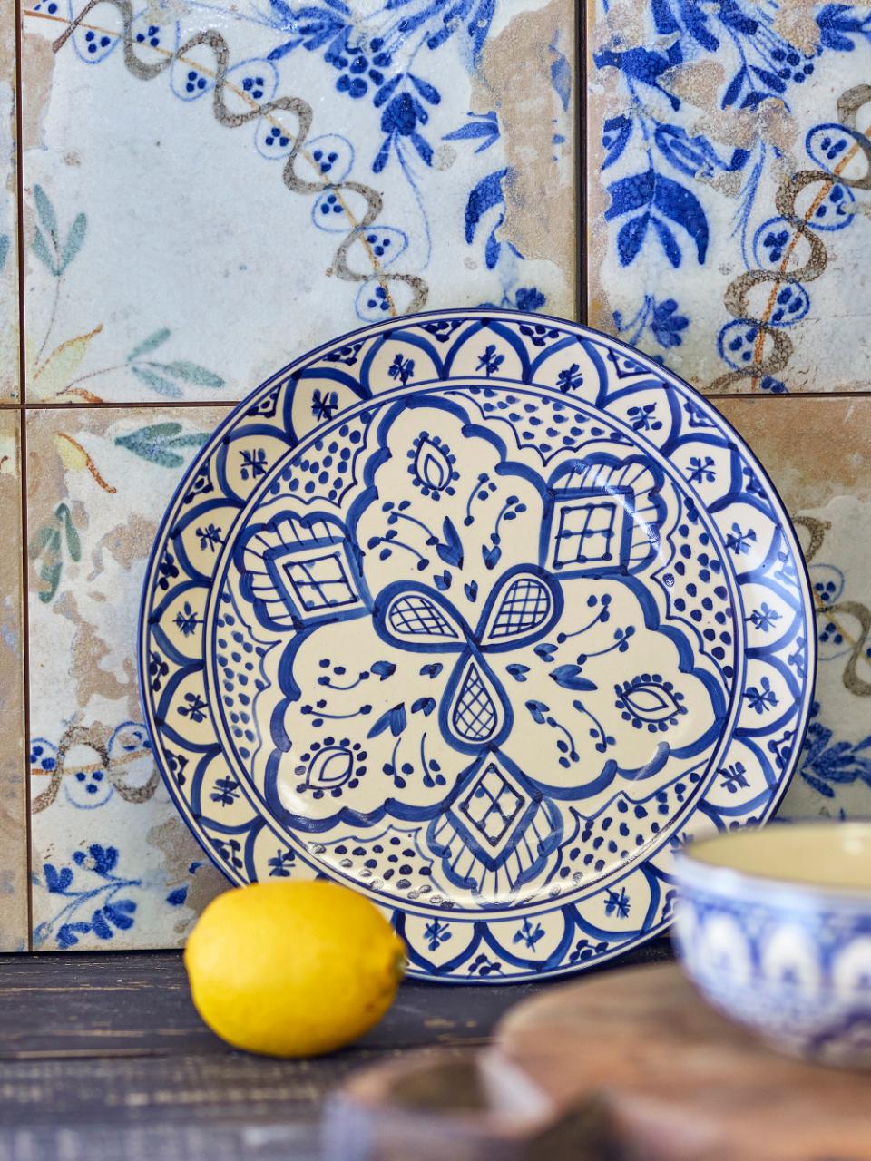 Bloomingville Karlie Plate Blue Stoneware - Image 3