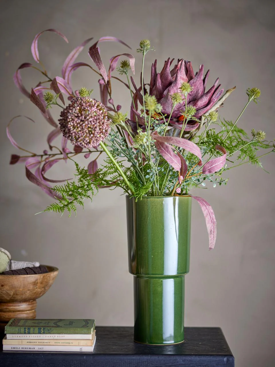Bloomingville Marji Vase Green Stoneware - Image 2