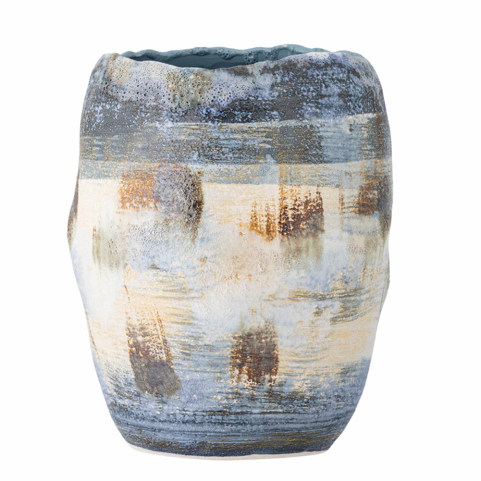 Bloomingville Nienna Vase Blue Stoneware - Image 2