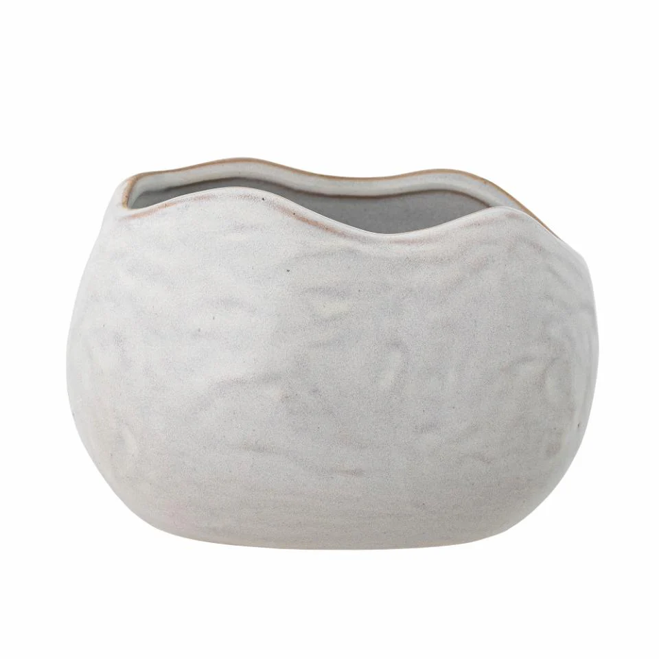 Bloomingville Pennie Flowerpot White Stoneware - Image 3