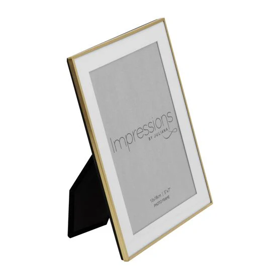 Impressions Brushed Brass Finish Photo Frame 5x7" - Image 2
