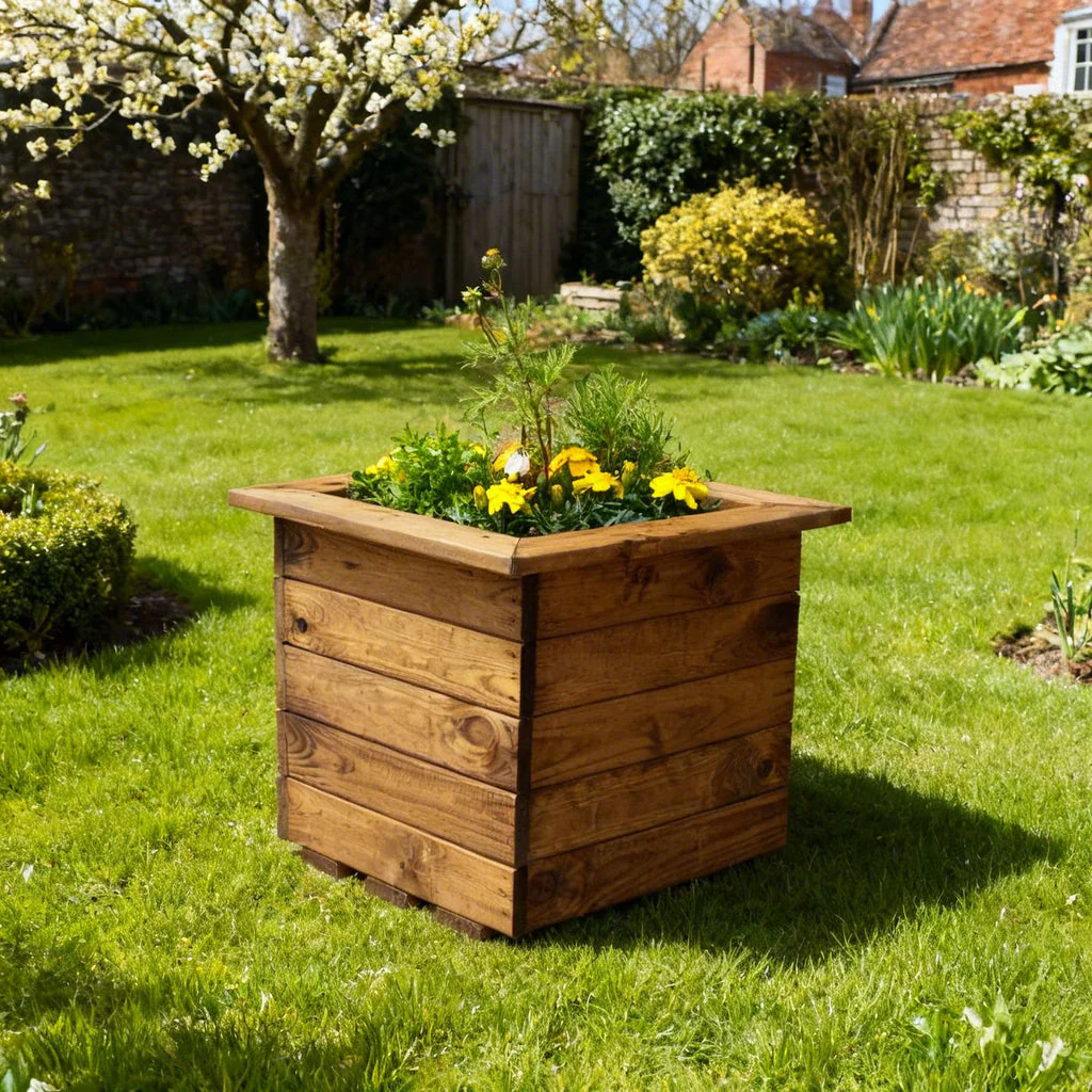 Charles Taylor Square Wooden Planter - Image 2