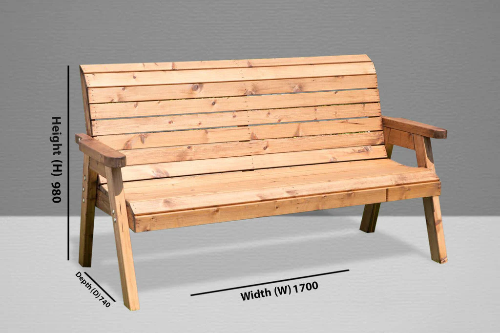 Charles Taylor Three Seat Winchester Wooden Bench - Image 3
