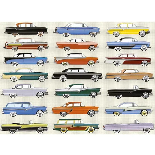 Coach House Classic American Cars 1000 Piece Jigsaw - Image 3