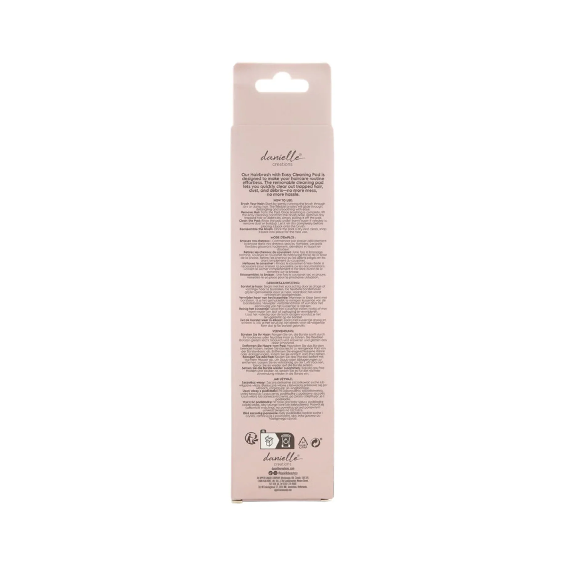 Danielle Creations Hairbrush With Easy Cleaning Pad - Image 4