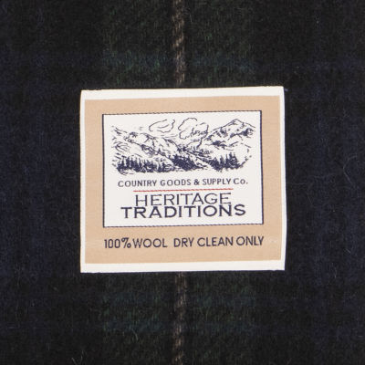 Heritage Traditions Double Face Tartan Brushed Wool Scarf - Midnight Check - Image 2