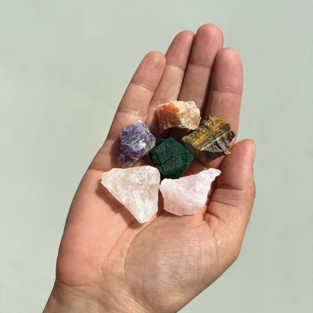 East of India Large Matchbox Crystal Set Love & Postitivity - Image 4