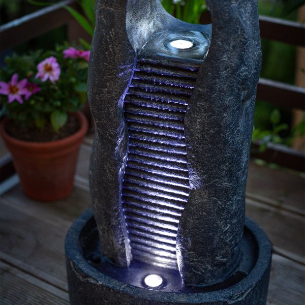 Easy Fountain Rippled Monolith LED Hybrid Water Feature - Image 3