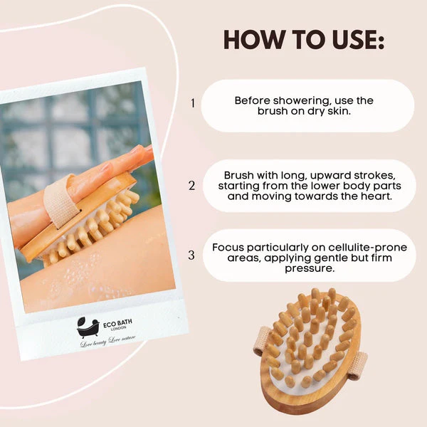 Eco Bath London Cellulite Hand Brush - Effective Cellulite Remover and Massager for Smooth, Toned Skin - Image 4