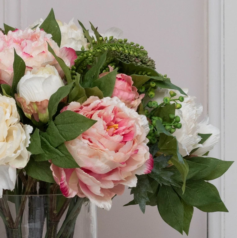 Floralsilk Deluxe Faux Peony In Round Vase - Image 2