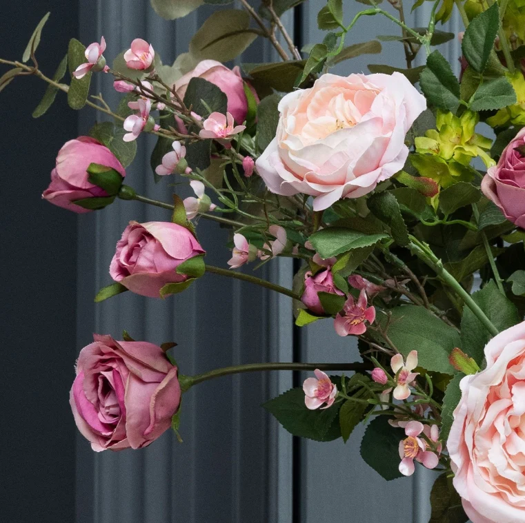 Floralsilk Luxury Pink Faux Rose Bouquet - Image 2