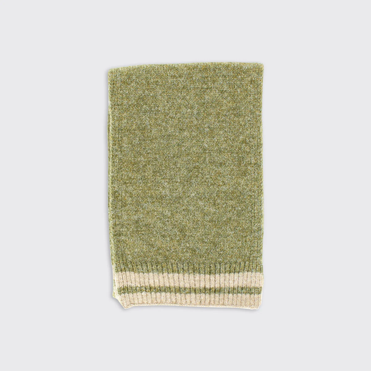 Millie Mae Mens Wool Blend Scarf- Moss Green - Image 2