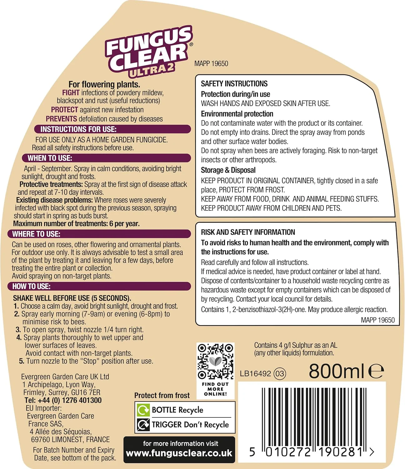 Fungusclear Ultra 2 Ready To Use 800ml - Image 2