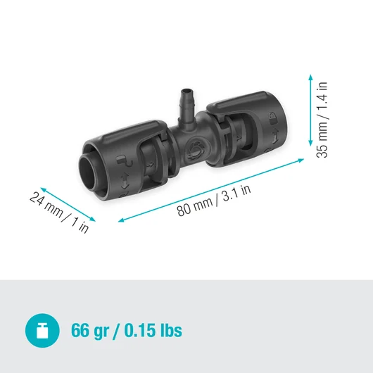 Gardena T-Joint 1/2" - 3/16" 5pk - Image 4