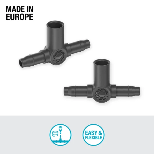 Gardena T-Joint for Spray Nozzles / Endline Drip Heads 4.6 mm (3/16") 5pk - Image 3