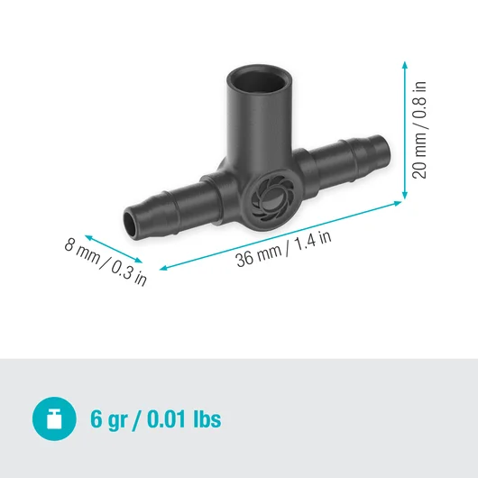 Gardena T-Joint for Spray Nozzles / Endline Drip Heads 4.6 mm (3/16") 5pk - Image 4