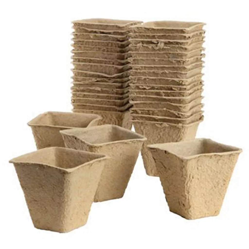 Gro-Sure Square Fibre Pots 6cm Singles Pack of - 20 - Image 2