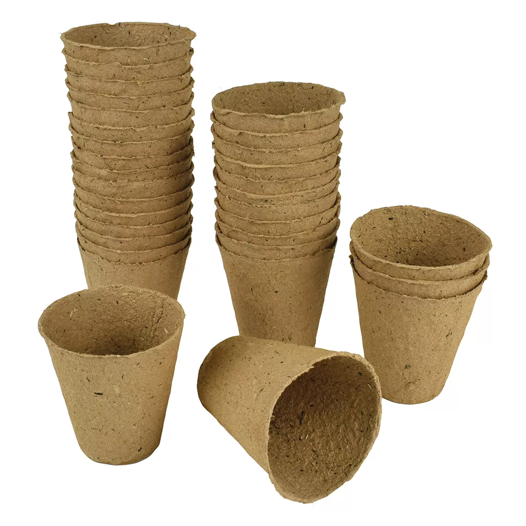Gro-Sure Round Fibre Pots 6cm Pack of - 96 - Image 3