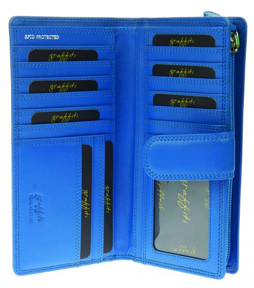 Golunski Caribbean Block Ladies Purse Cobalt - Image 2