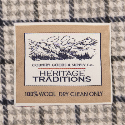 Heritage Traditions Wool Houndstooth Scarf - Navy Grey - Image 2