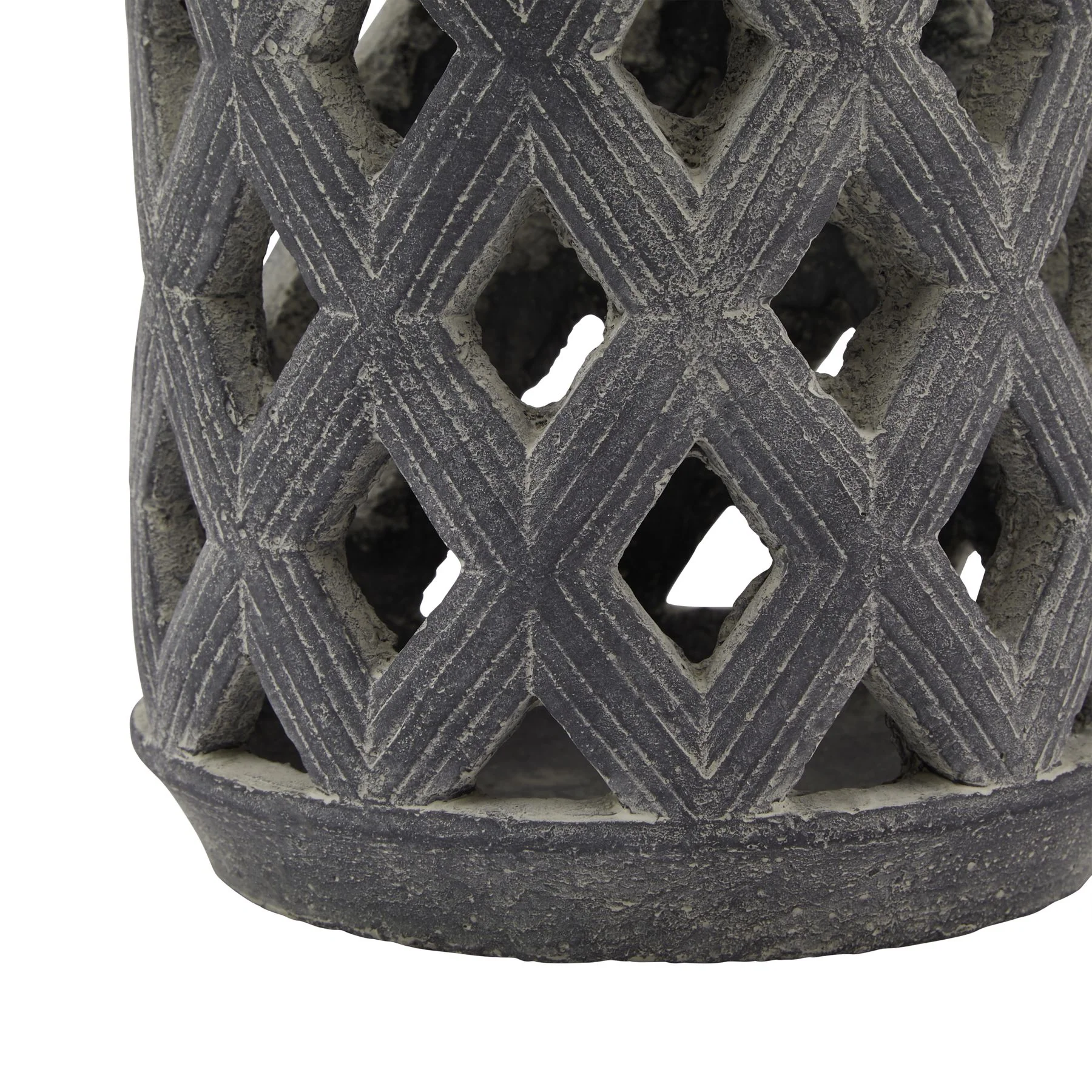 Hill Interiors Amalfi Grey Large Lattice Lantern - Image 3