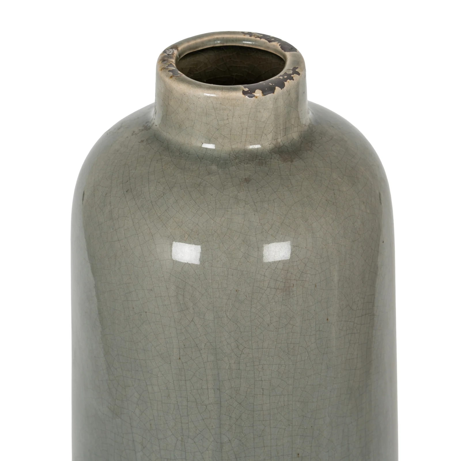 Hill Interiors Garda Grey Glazed Raine Vase - Image 2