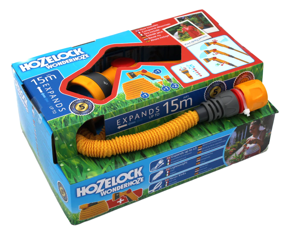 Hozelock Wonderhoze 15m + Multi Spray Gun - Image 2