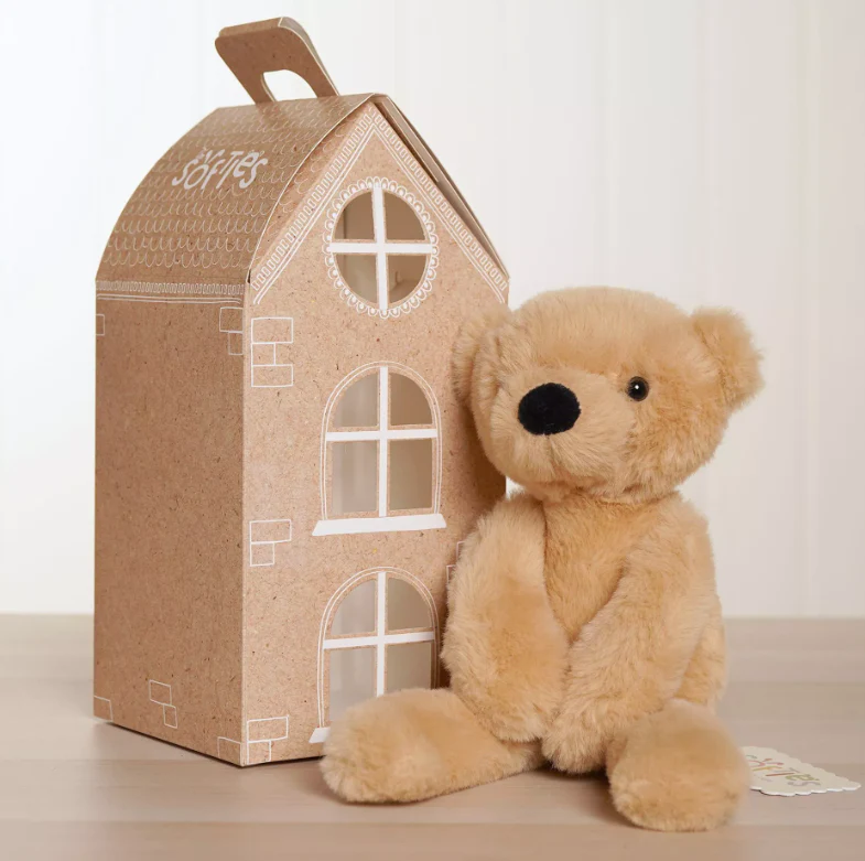 Softies Hudson The Plush Long Leg Light Brown Teddy Bear 30cm - Image 3