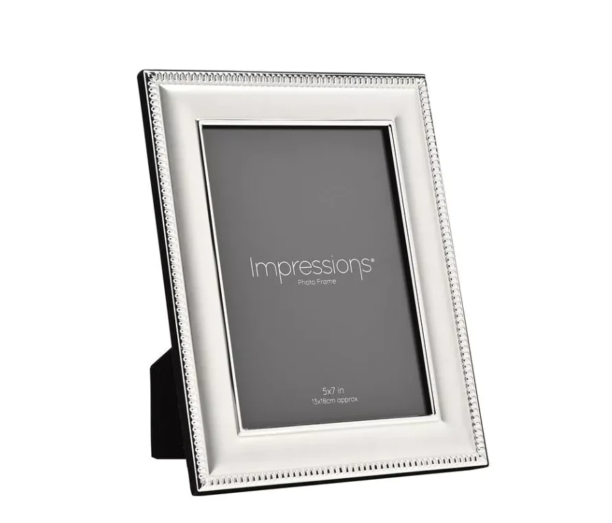 Impressions Silver Plated Patterned Edge Frame 5" x 7" - Image 2