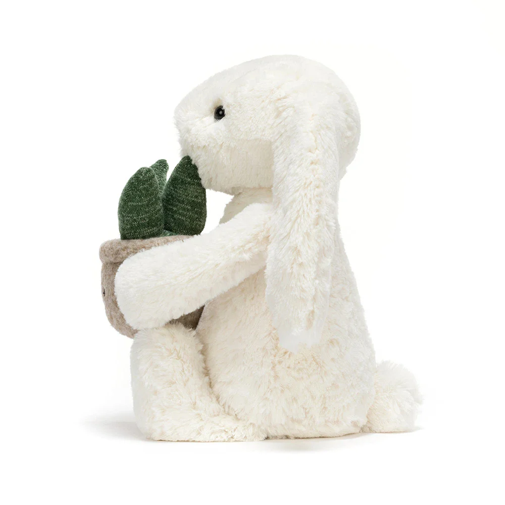Jellycat Cream Bunny with Plant - Image 3