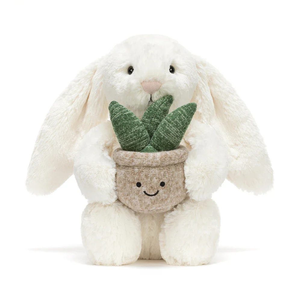 Jellycat Cream Bunny with Plant - Image 5