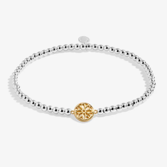 Joma Jewellery A Little 'Peace' Bracelet in Silver and Gold Plating - Image 2