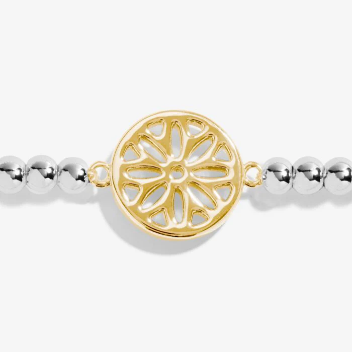Joma Jewellery A Little 'Peace' Bracelet in Silver and Gold Plating - Image 3