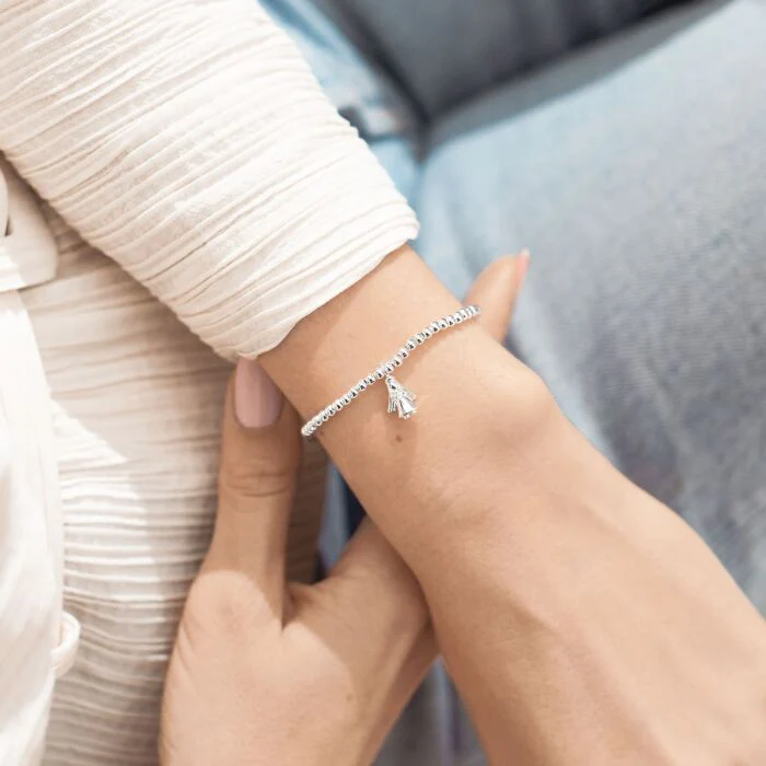 Joma Jewellery A Little 'Guardian Angel' Silver Bracelet in Silver Plating - Image 2