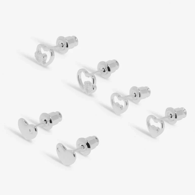 Joma Jewellery Life'S A Charm Daughter Silver Plated 3 Pairs Of Earrings - Image 2