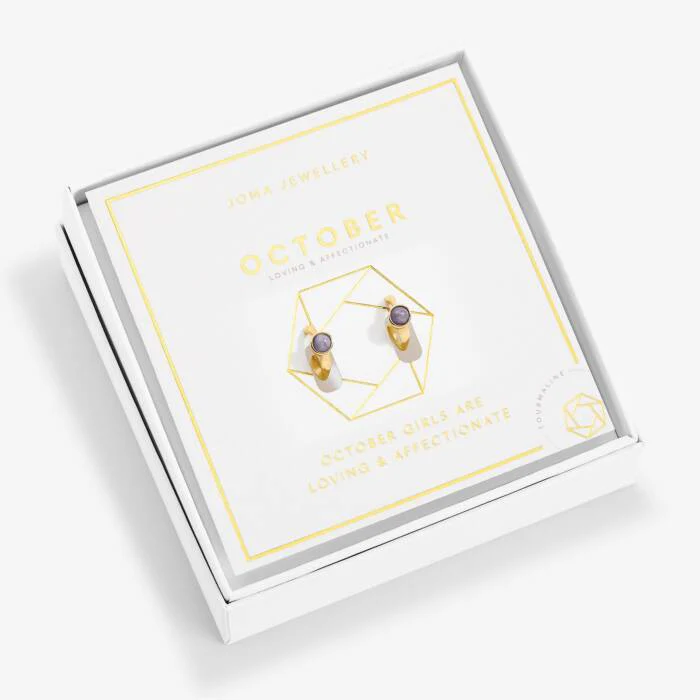 Joma Jewellery A Little 'Birthstone' Gold Plated Hoop Earrings - Image 10