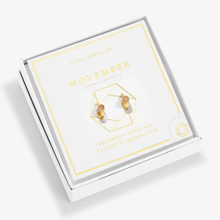 Joma Jewellery A Little 'Birthstone' Gold Plated Hoop Earrings - Image 11